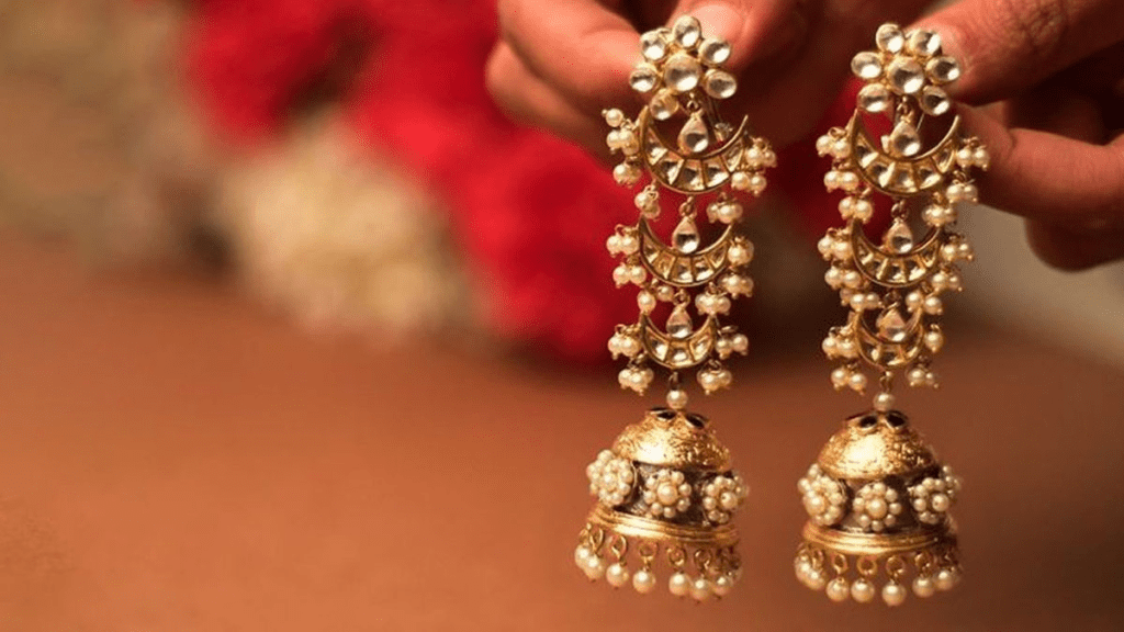 jhumka earrings gold