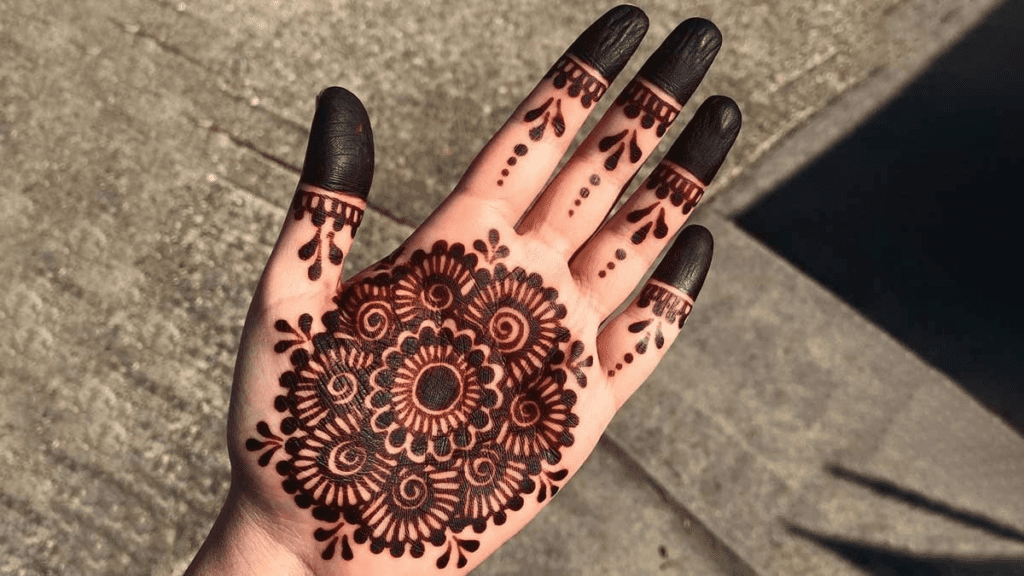 Arabic Flower Mehndi Design