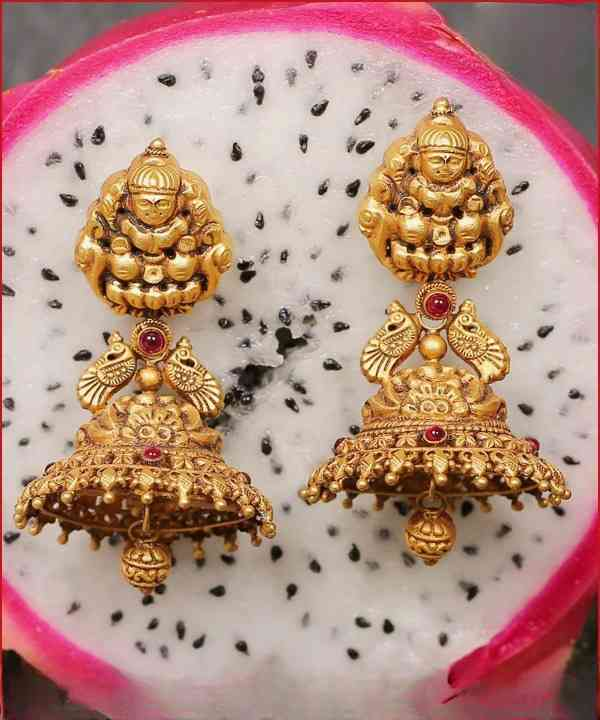 Bridal Heavy Gold Jhumka Design