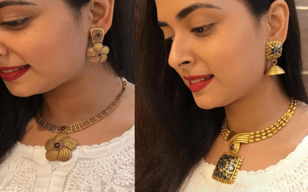 gold jhumka designs with price