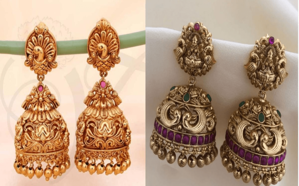 gold jhumka designs photos