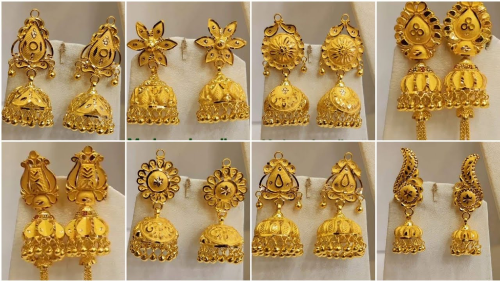 gold earrings designs