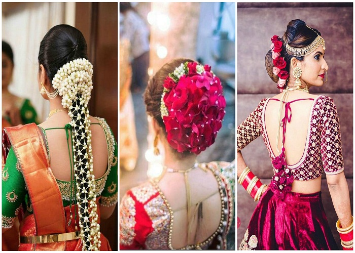 style with gajra simple