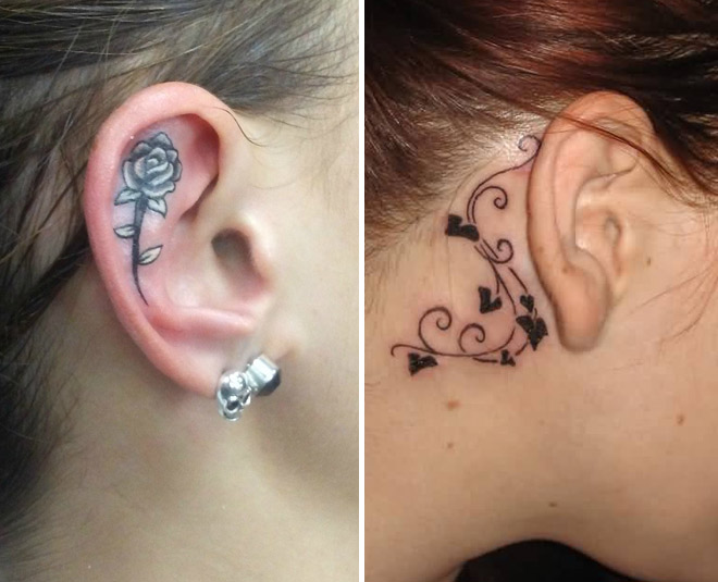 Tattoo behind the ear