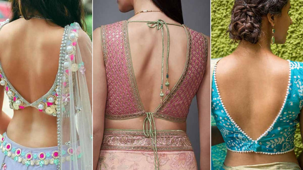 stylish blouse designs front and back