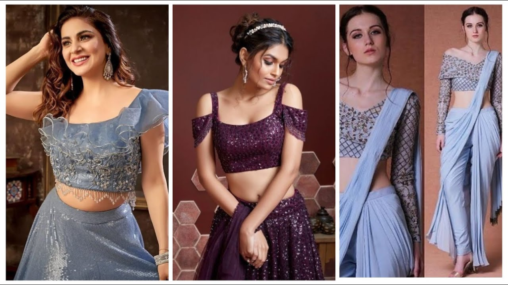 stylish blouse designs for net saree