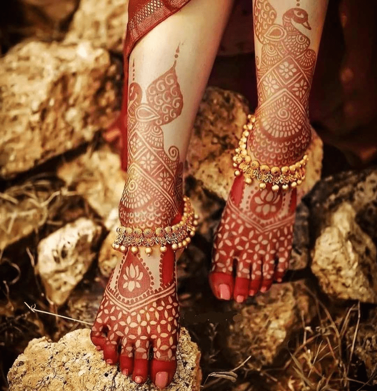floral mehndi designs for brides