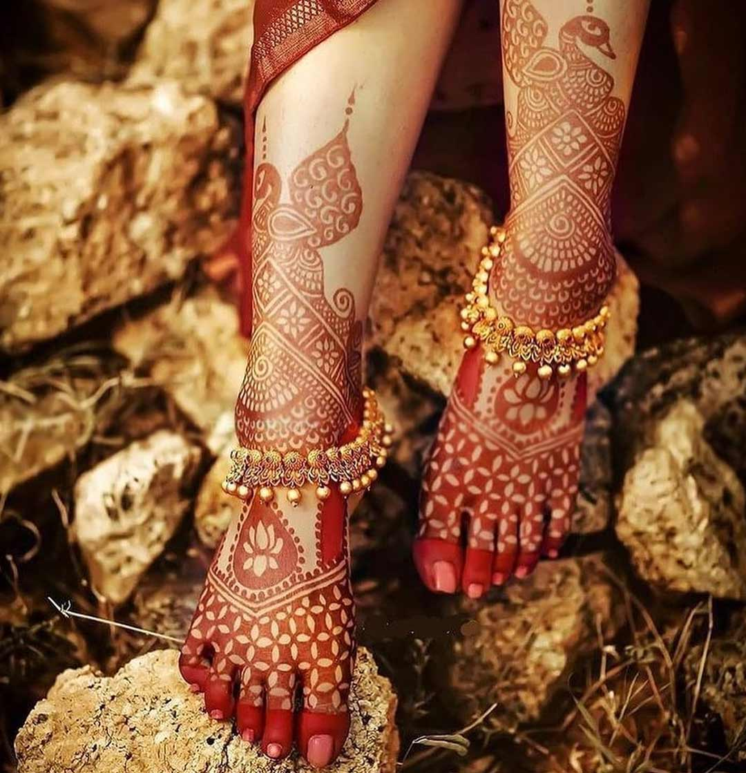 floral mehndi designs for brides