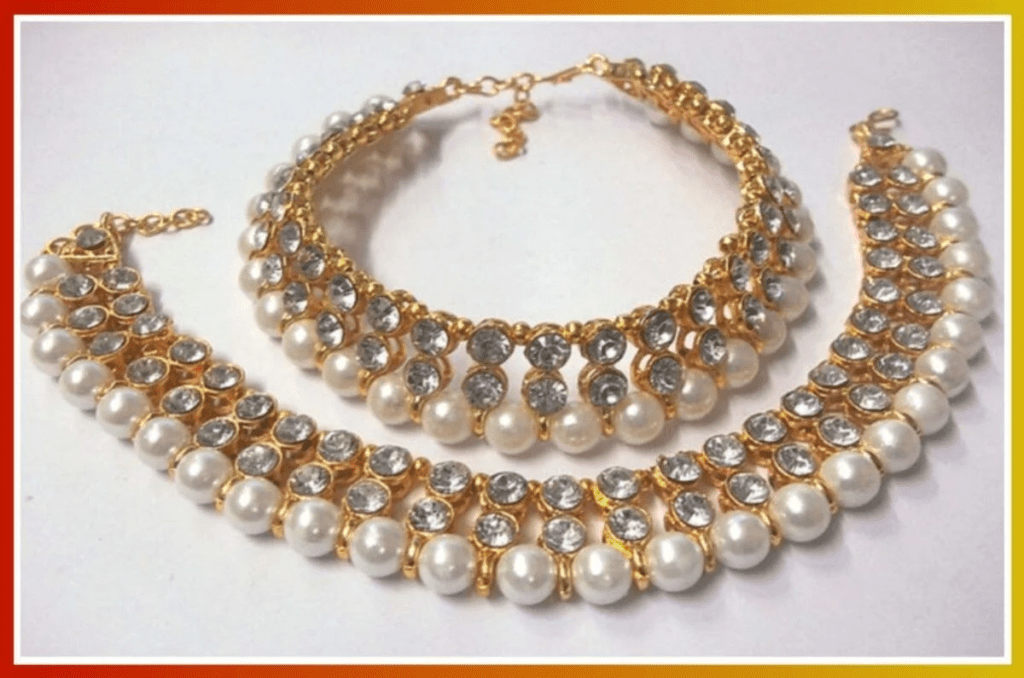 modern simple gold anklet designs