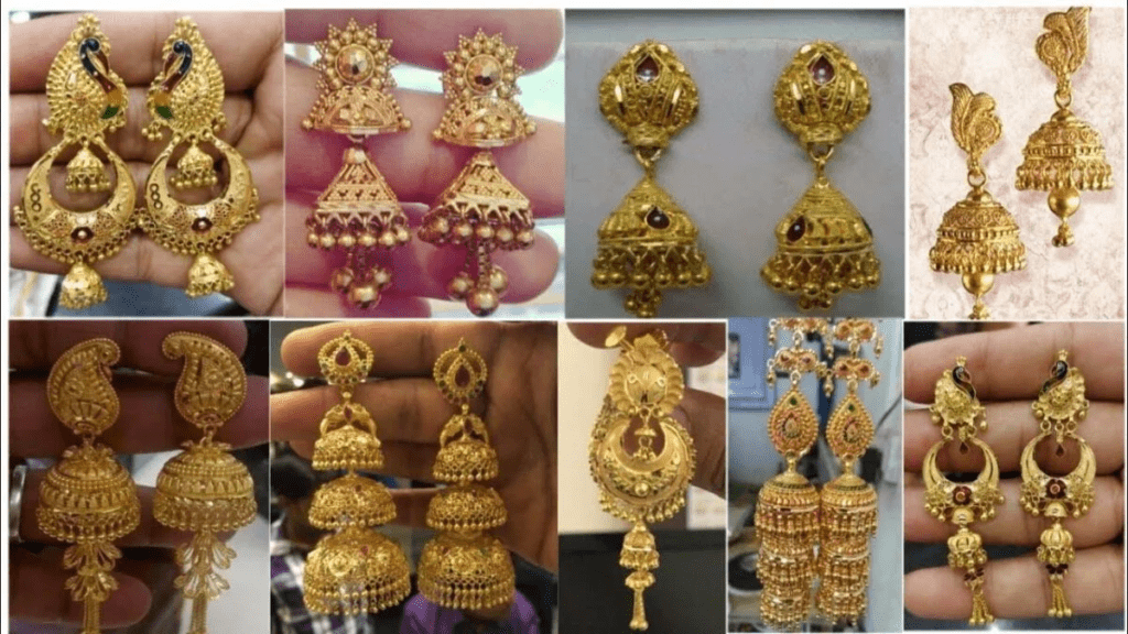 Gold jhumki design