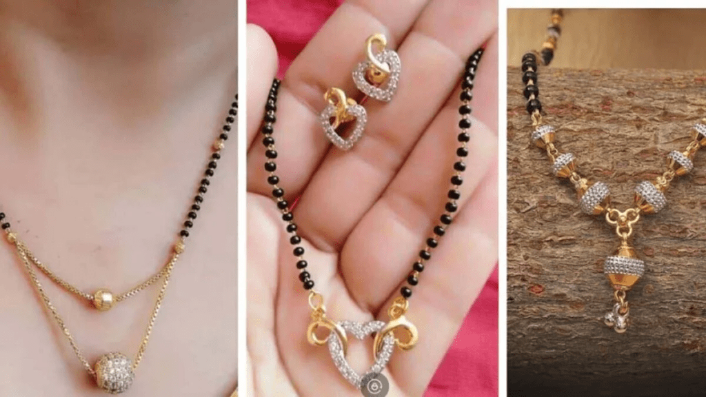 stone mangalsutra designs gold