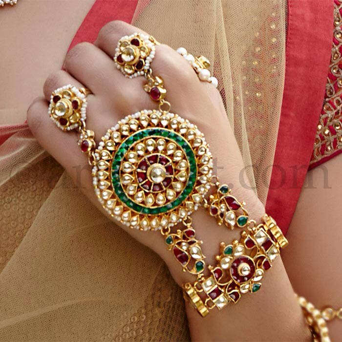 gold,hand rumal design flower