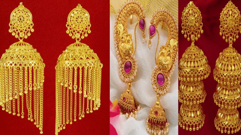 new gold earrings design