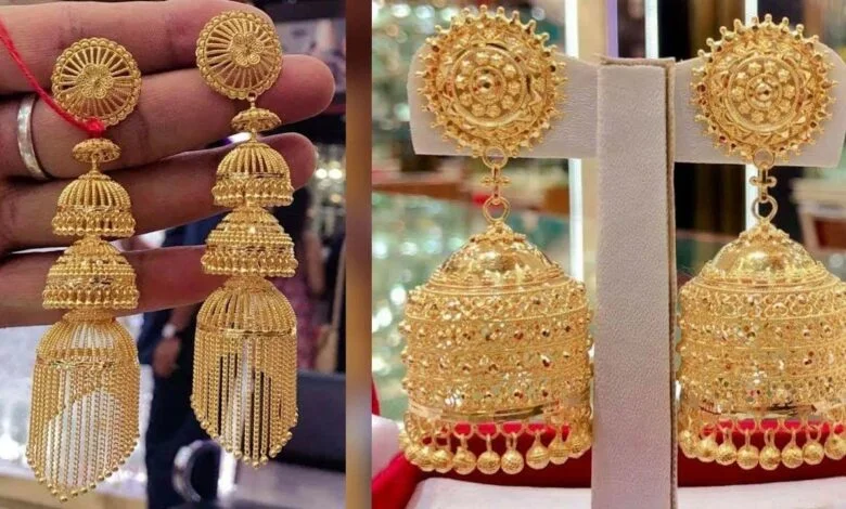 Gold jhumka designs
