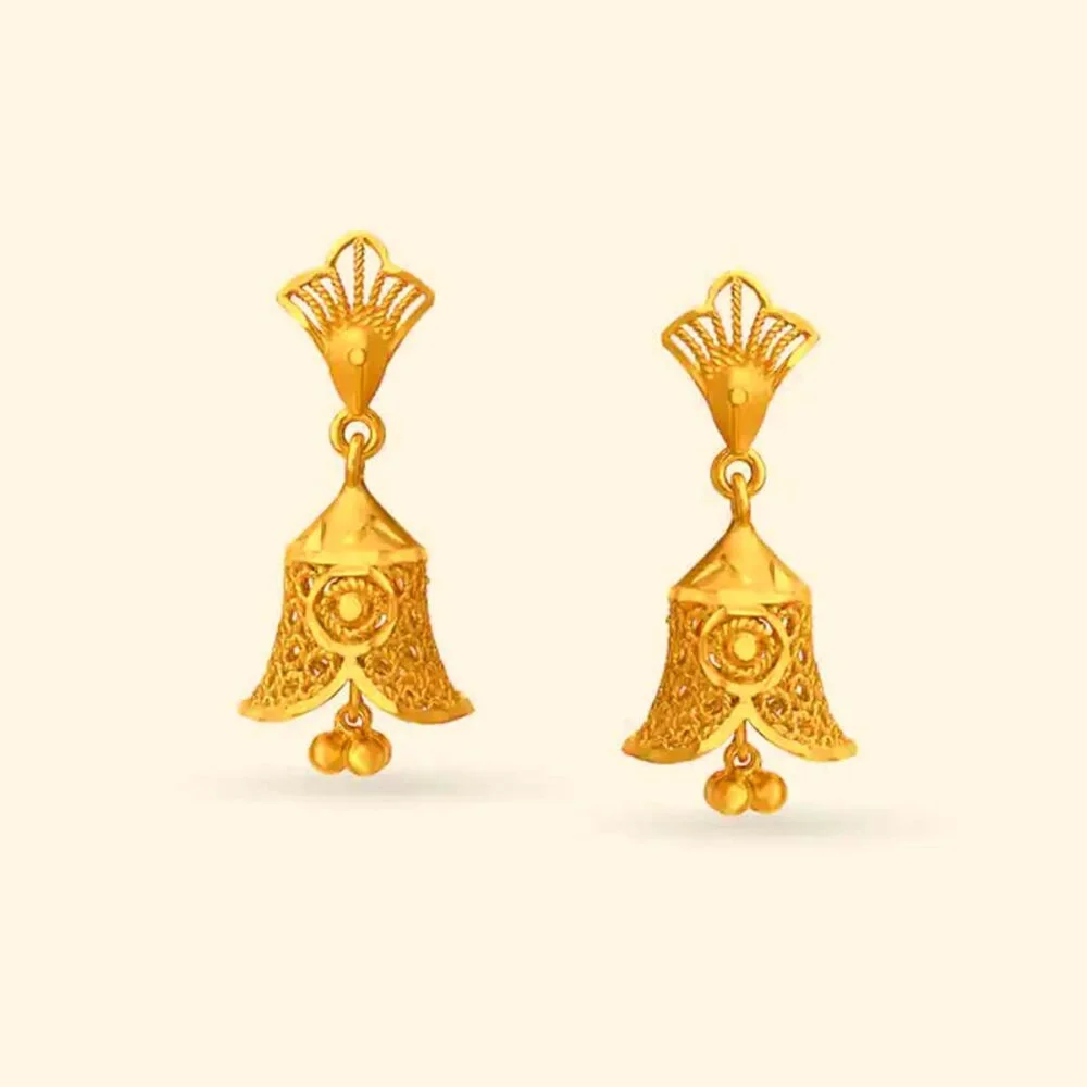gold jhumka designs with price