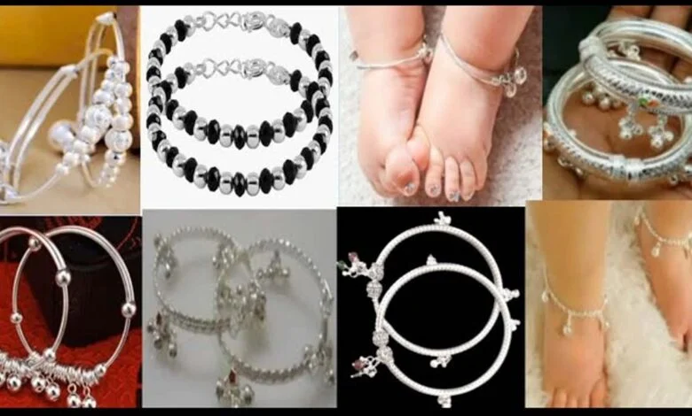 kids silver anklets