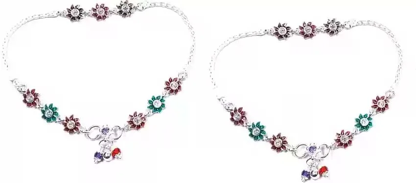 antique silver anklets