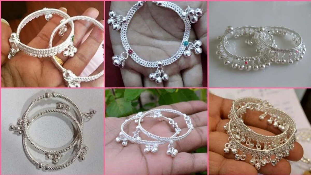 silver anklets for baby girl with price