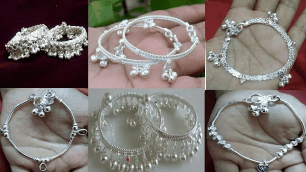 silver anklets for kids