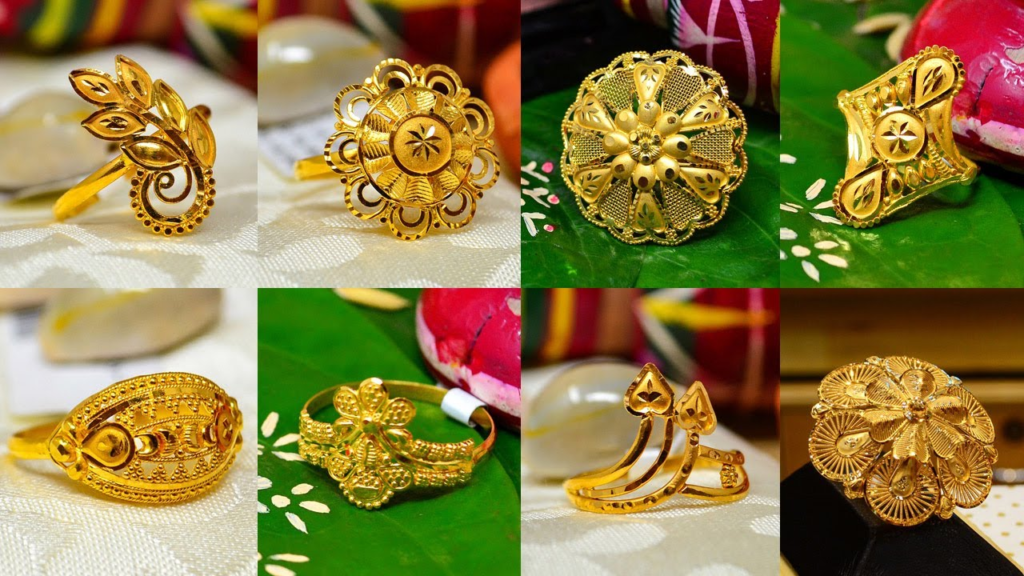 latest gold ring designs for ladies