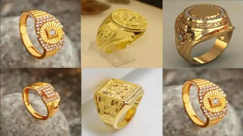 Men Gold Ring Design 2024