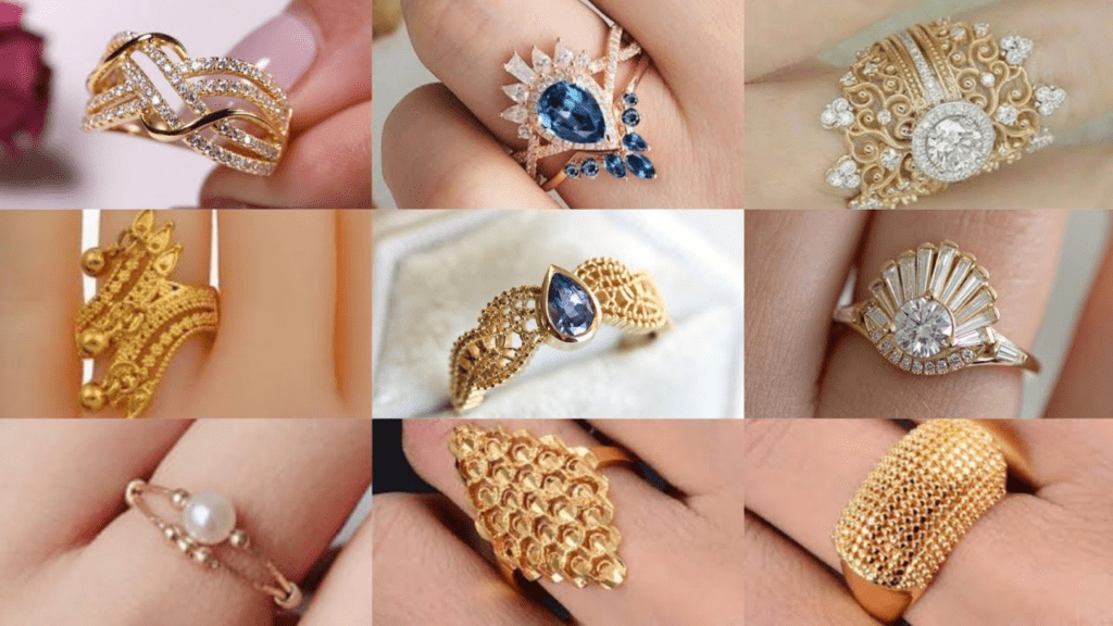 simple gold ring design for female