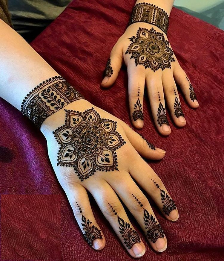 back hand mehndi design easy