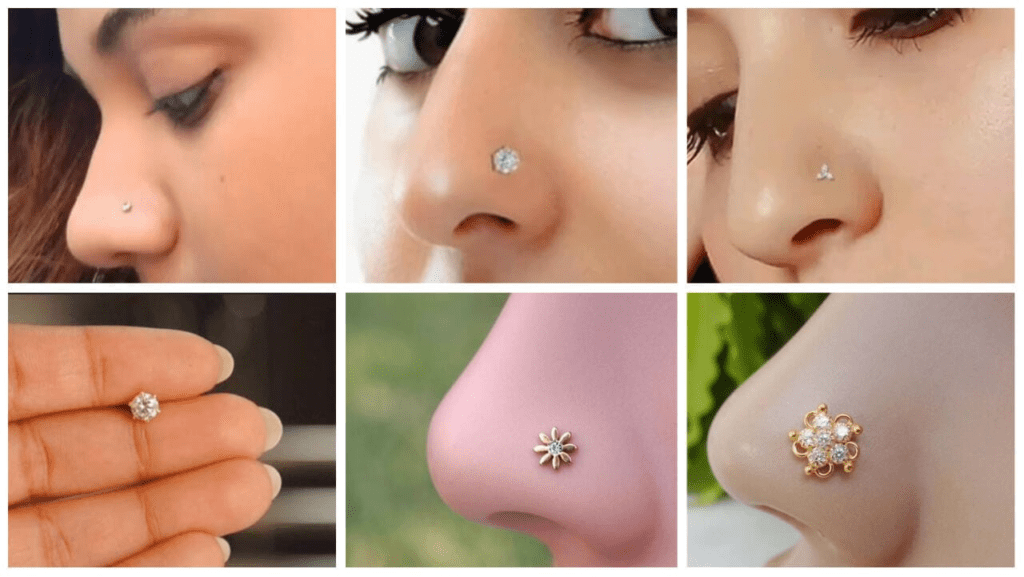 nose ring designs in gold for female latest