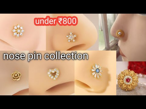 nose pin designs in gold for female with price