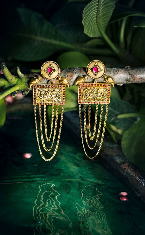 Fancy Gold Earring