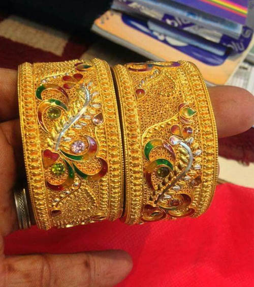 Gold Plated Kada Design: Attractive and very beautiful