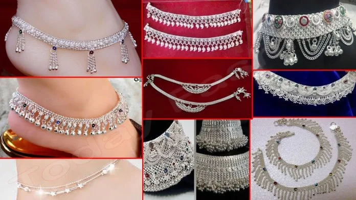 Anklet Design महिलाओं के लिए रोजाना पहनने वाले चांदी कि सुंदर पायल anklet design silver