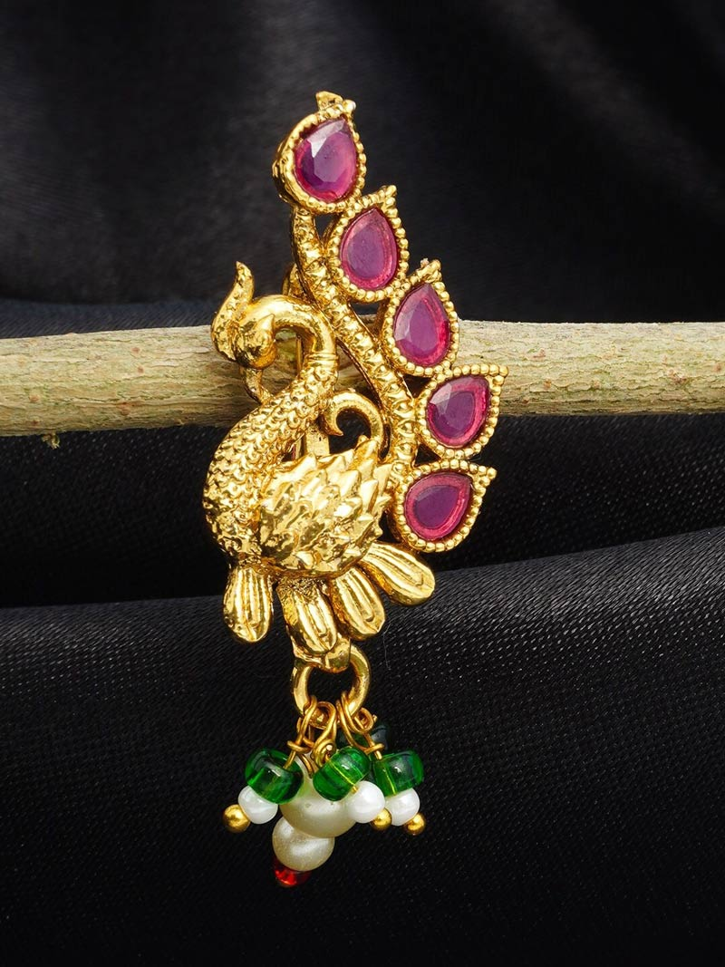 Peacock Design Nose Pin