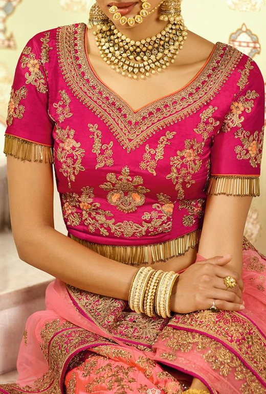 Specially selected blouse designs to wear with party wear sarees.