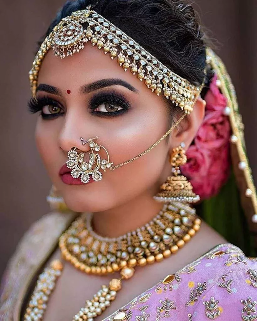 dulhan nath designs in gold